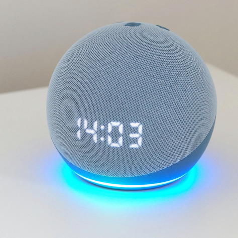 Amazon Echo Dot 4 Parlante Inteligente Con Reloj Alexa Azul-3