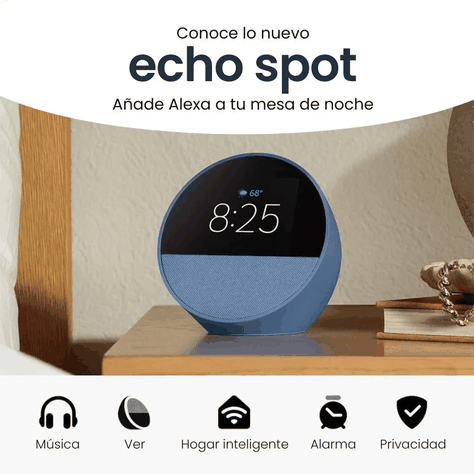 Amazon Echo Spot Última Generación 2024 Alexa Color Azul-1