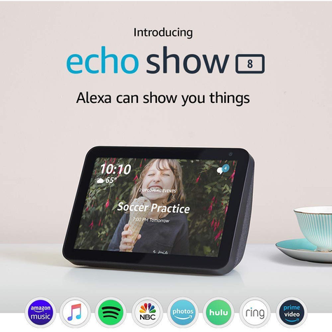 Amazon Echo Show 8 Negro Con Alexa Compatible Con Apps De Streaming-5