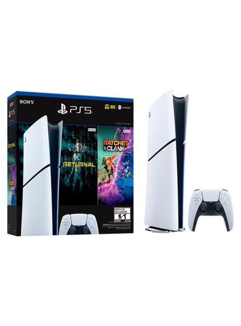 Consola Playstation PS5 Slim Digital + 2 Juegos-0