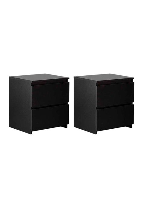 Pack de 2 Veladores Cajon Doble Minimal Oscuro-0