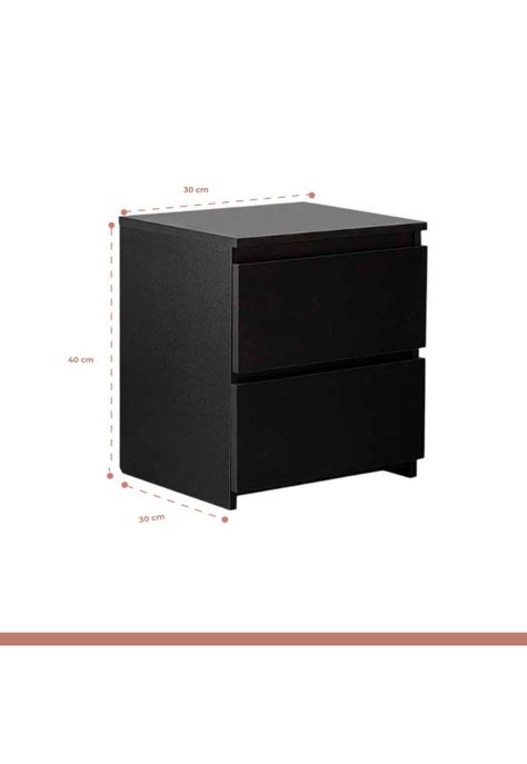 Pack de 2 Veladores Cajon Doble Minimal Oscuro-3
