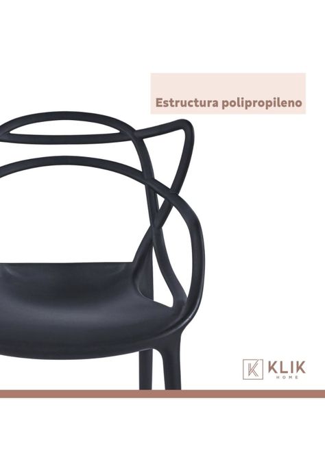 Mesa restaurant 80x80 Polipropileno + 4 Sillas Master Negras-6