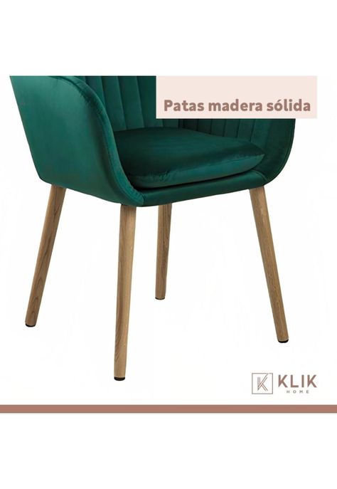 Butaca Sitial Poltrona Diamante Terciopelo Acolchado - Verde-7