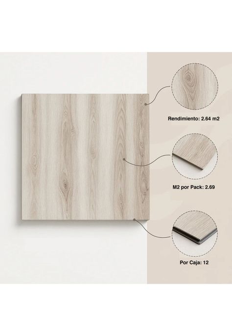 Pack de 12 Pisos Vinilico SPC Color Gris Claro-4