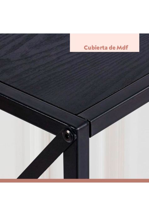 Arrimo tradicional negro metal mdf-5
