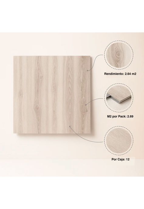 Pack de 12 Pisos Vinilico SPC Color Madera Gris-4