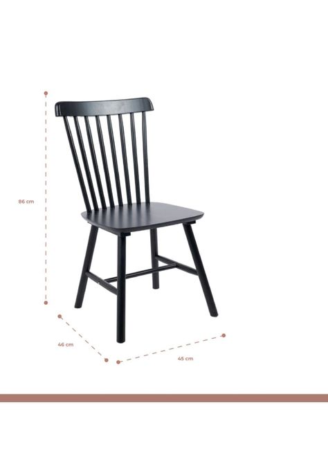 Silla Windsor Madera - Negra-3