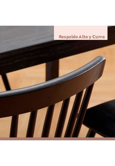 Silla Windsor Madera - Negra-5