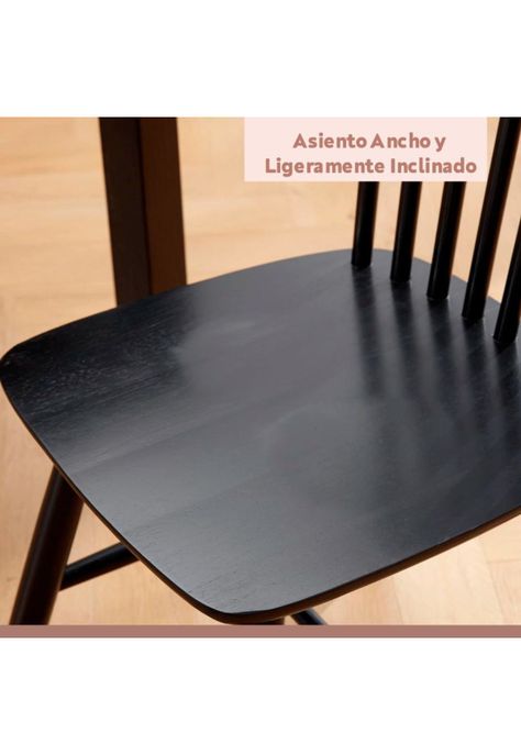 Silla Windsor Madera - Negra-6