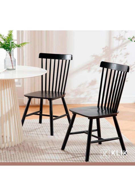 Silla Windsor Madera - Negra-7