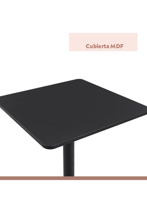 Mesa restaurant 70x70 Tubo Metal cubierta MDF-4