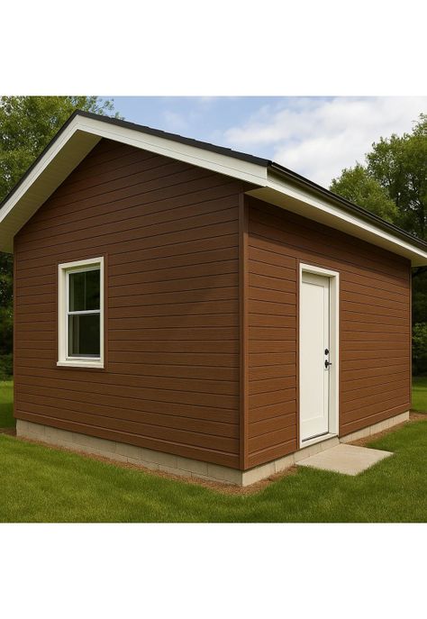 Pack de 5 Revestimientos Siding Plano WPC exterior Color Madera Oscura-1