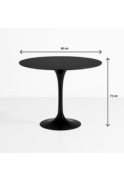 Mesa de Comedor Tulip 80cm - Negra-3