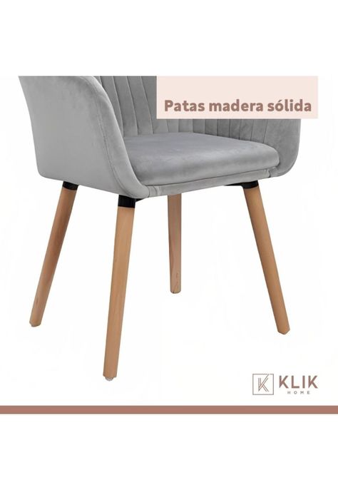 Butaca Sitial Poltrona Diamante Terciopelo Acolchado - Gris-6