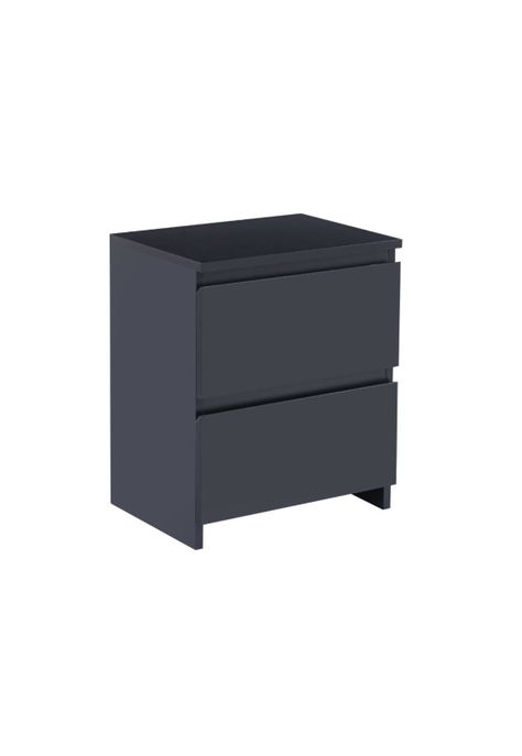 Velador Cajón Doble Minimal Oscuro 2.0-0