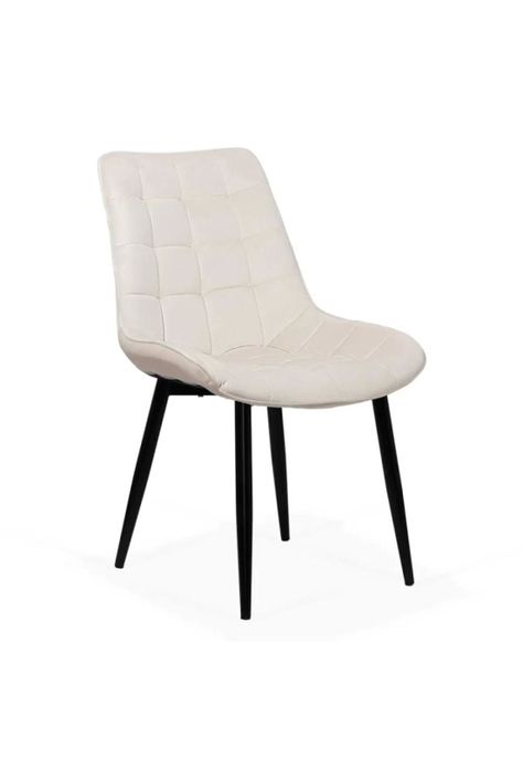 Silla de Comedor Macron Acolchada Terciopelo - Beige-0