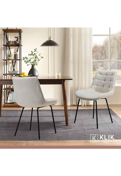 Silla de Comedor Macron Acolchada Terciopelo - Beige-7