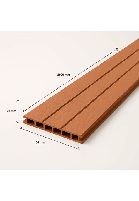 Pack de 5 Revestimientos Siding WPC exterior Color Madera Clara-3