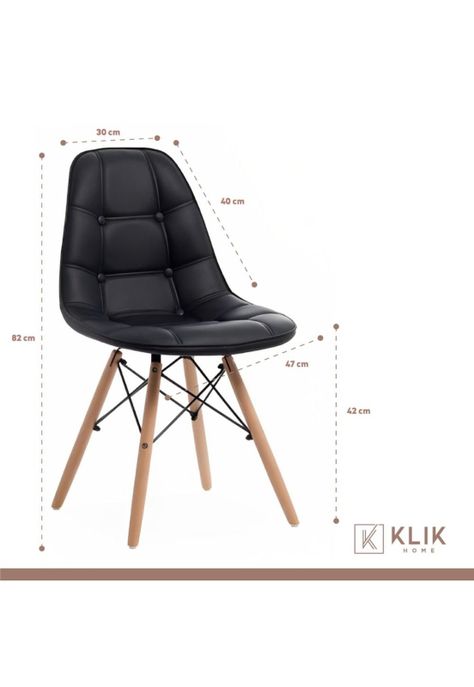 Silla Buckle Acolchada Ecocuero - Negra-3