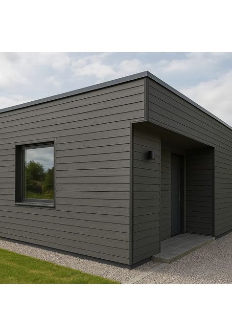 Pack de 5 Revestimientos Siding WPC exterior Color Madera Oscura-1