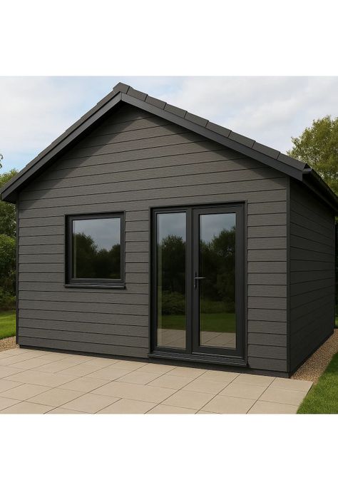 Pack de 5 Revestimientos Siding WPC exterior Color Madera Oscura-2