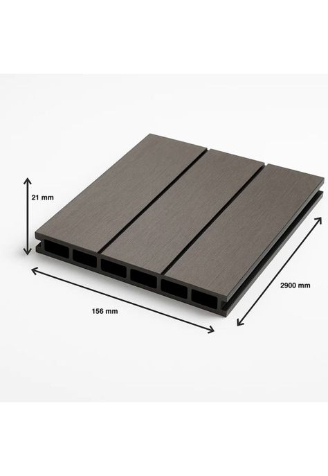 Pack de 5 Revestimientos Siding WPC exterior Color Madera Oscura-3