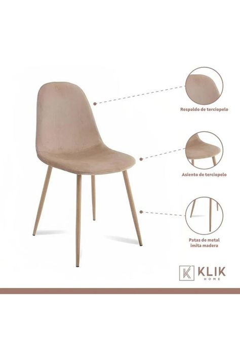 Comedor redondo de vidrio Cross 120cm + 5 Silla Spoon Velvet - Beige-2