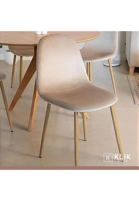 Comedor redondo de vidrio Cross 120cm + 5 Silla Spoon Velvet - Beige-7