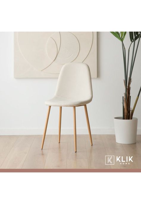 Silla Spoon Velvet - Crema-1
