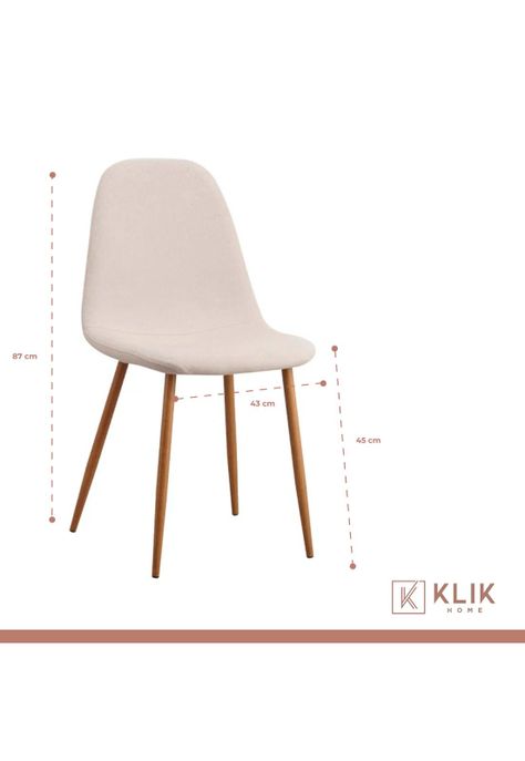 Silla Spoon Velvet - Crema-3