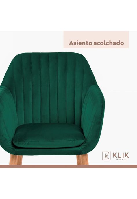 Pack de 2 Butacas Sitiales Poltrona Diamante Terciopelo - Verde-5