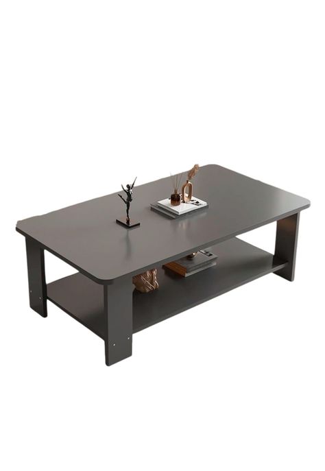 Mesa de Centro Gris 100x50 - Diseño Moderno en MDF-0