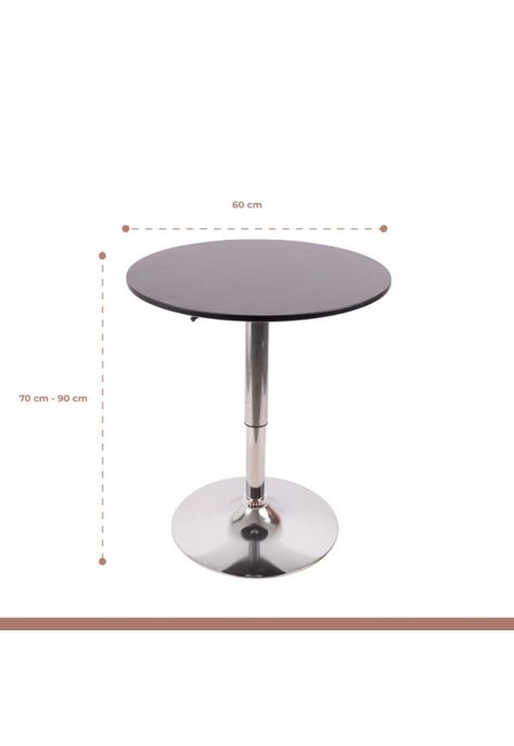 Mesa de centro alta ajustable - Negra-3