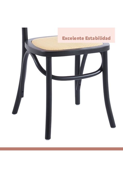 Pack de 2 Sillas de Comedor Hoffman o Lombardia Madera Ratta-6