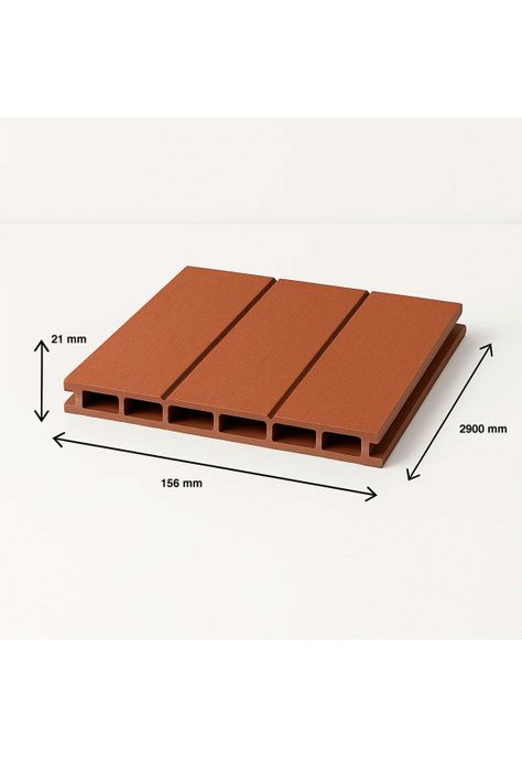 Pack de 5 Revestimientos Siding WPC exterior Color Madera-3