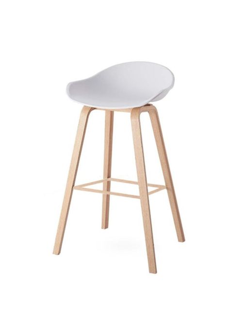 Taburete Piso Bar Nordic - Blanco-0