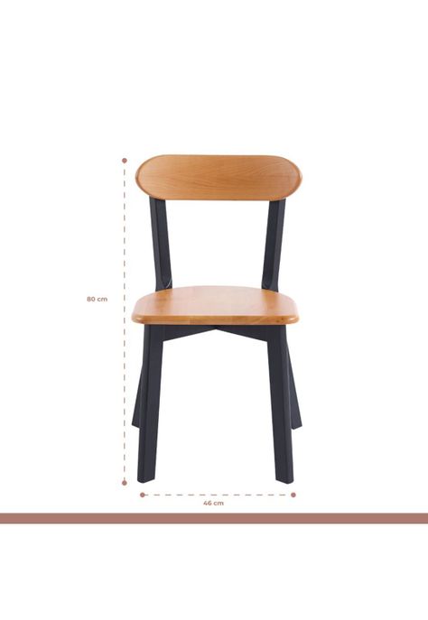 Silla Fresno de Madera - Negra-3