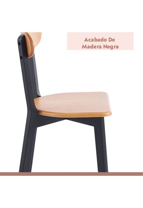 Silla Fresno de Madera - Negra-4