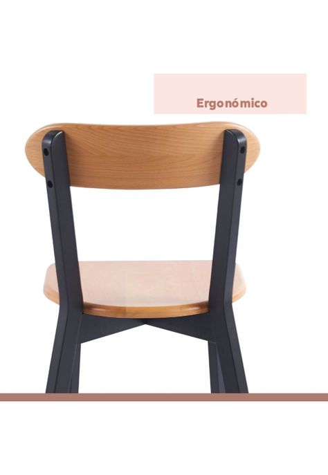 Silla Fresno de Madera - Negra-5