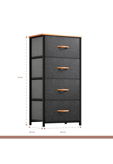 Comoda Torre Ultraliviana Wood Cuatro Cajones-3
