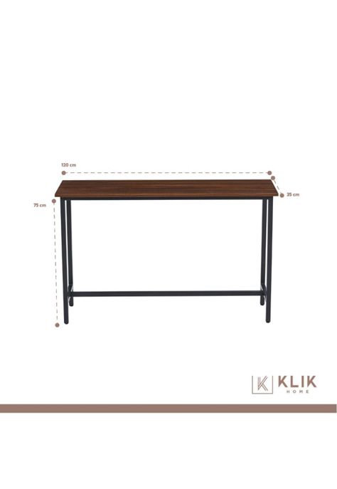 Mesa de Arrimo o Bar Alta Rustik - Madera Oscura Walnut-3