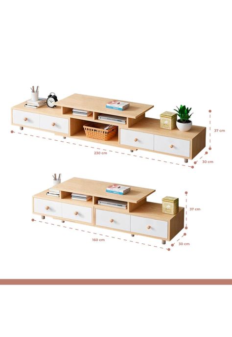 Rack TV Extendible Cuatro Cajones-3