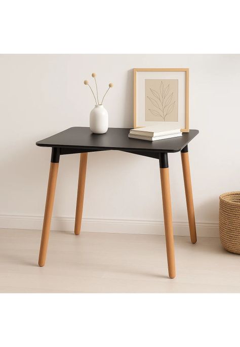 Mesa Cuadrada de Comedor Eames 80x80cm - Negra-1