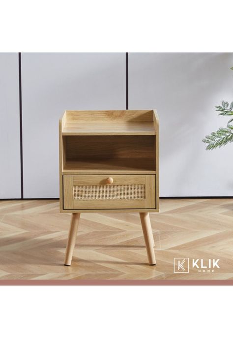 Velador Mesh Rattan con Cajon y Espacio-1