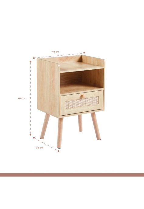 Velador Mesh Rattan con Cajon y Espacio-3