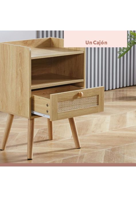 Velador Mesh Rattan con Cajon y Espacio-5