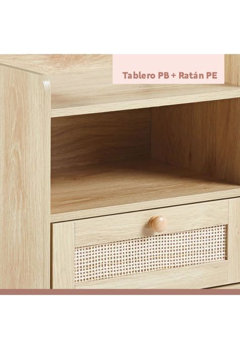 Velador Mesh Rattan con Cajon y Espacio-6