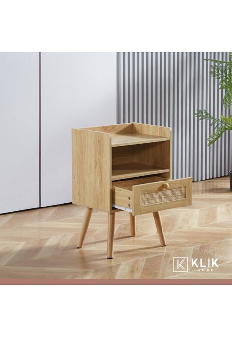 Velador Mesh Rattan con Cajon y Espacio-7