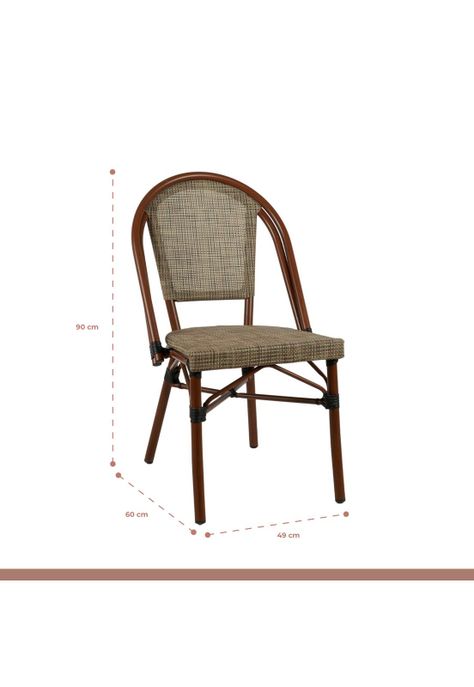 Pack de 4 Sillas Bistro Parisina Textileno - Beige-3